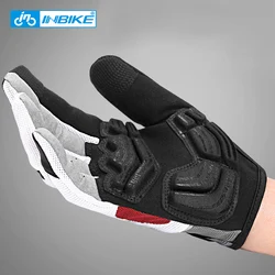 INBIKE Full Finger Cycling Gloves Durable MTB Bicycle Gloves for Riding Outdoor Motorcycle Accessories Touch Screen Padded IF239