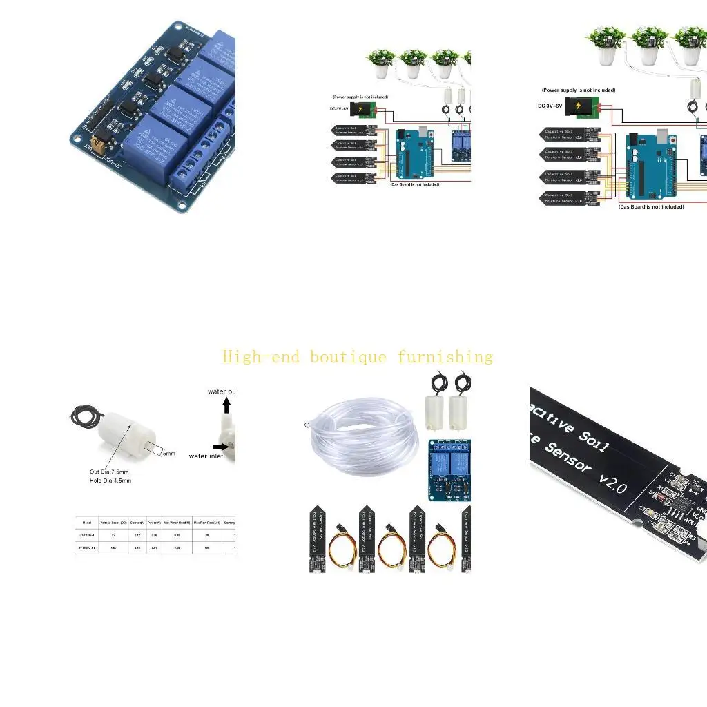 L9NB Automatic Irrigation DIY Watering System for w/Capacitive Soil Moisture Sens