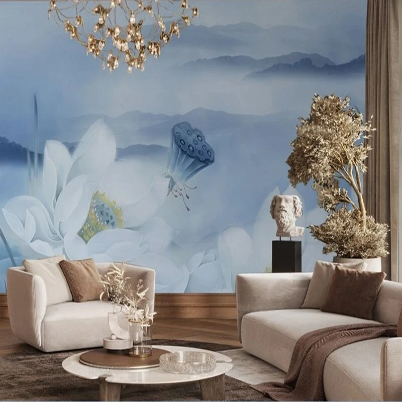 

Original Smoke and Mist Floating Jade Clear Appreciation Picture TV Bedroom home decoration background wall