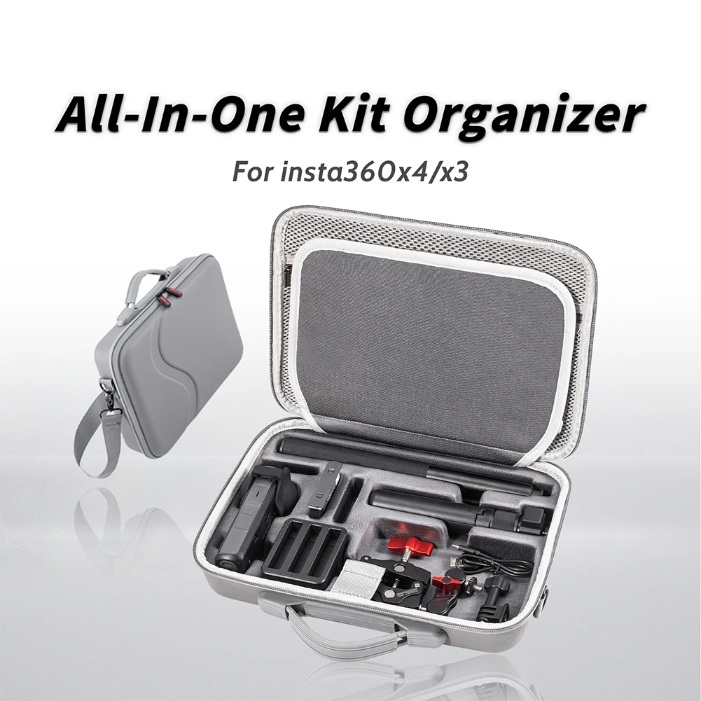 

Сумка для хранения, противоударный защитный чехол, водонепроницаемый, прочный, для камеры Insta360 X5 и других аксессуаров