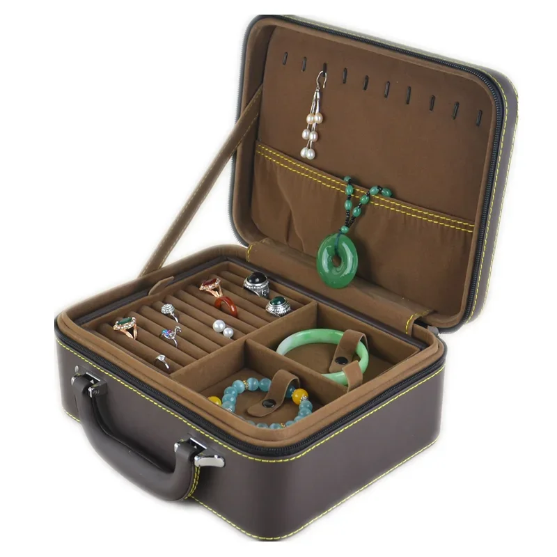 Multi functional, simple, and durable jewelry storage box for outdoor travel, portable viewing, home use, and holiday girls