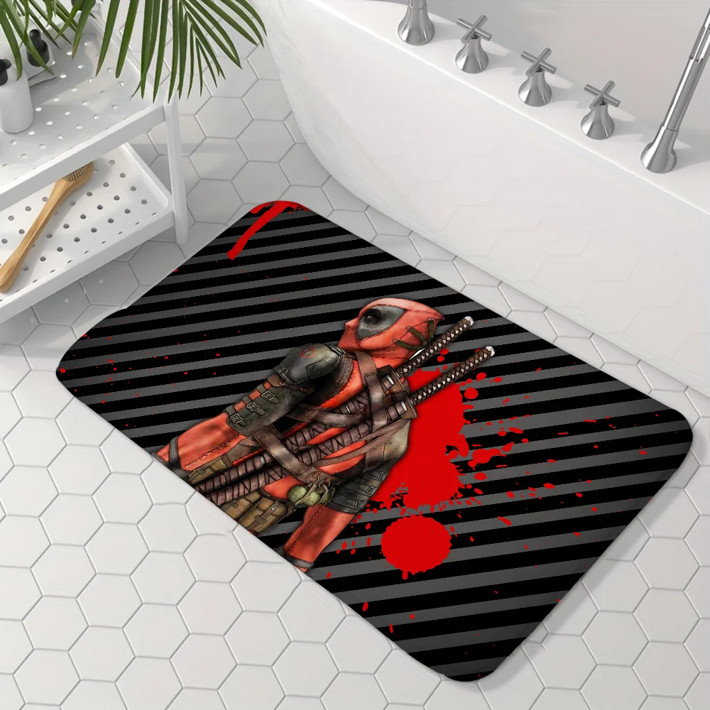 1PC Deadpool Floor Mat Door Mat For Bathroom Kitchen Long Corridor Carpet Non-Slip Living Room Rug Home Decor