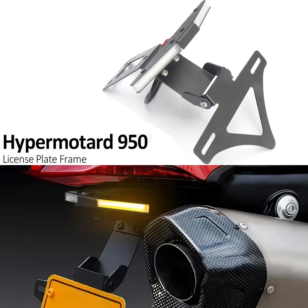 

New Motorcycle Turn Signal Rear License Plate Holder Tailstock Frame Bracket Kit For Ducati Hypermotard 950 SP 2018-