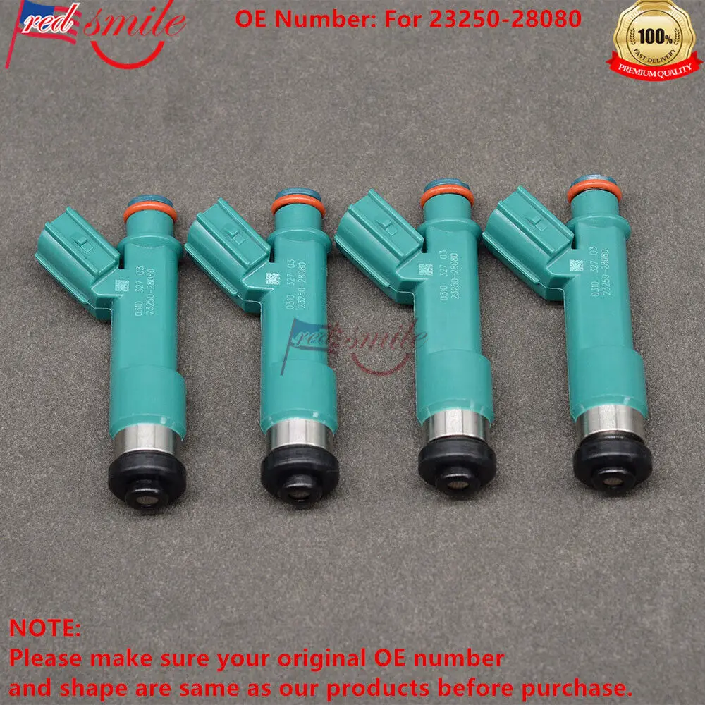 

4x Fuel Injector For Toyota Corolla Camry Rav4 Solara Scion 2.4L 23250-28080 USA