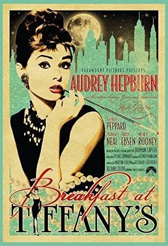 Kexle Audrey Hepburn Breakfast at Tiffanys Custom Metal Sign 8X12in-Bar Cafe Restaurant Home Decor