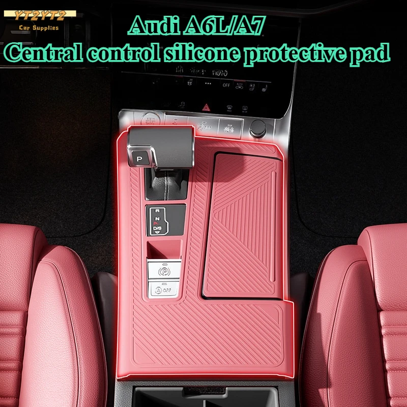 

For Audi A6 C8 Central Control Silicone Protective Mat 2019-2024 A6/A7 Silicone Panel Protection car accessories interior