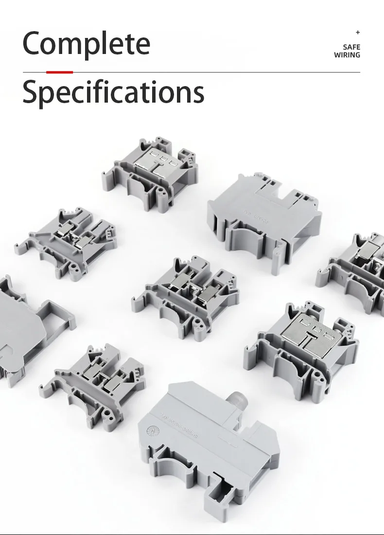 10 Stück UK-5N DIN-Schienen-Klemmenblock, Durchgangsleiter, universelle Schraubverbindungsleiste, 4mm 12AWG Stecker, elektrische Montage. – Detail 5