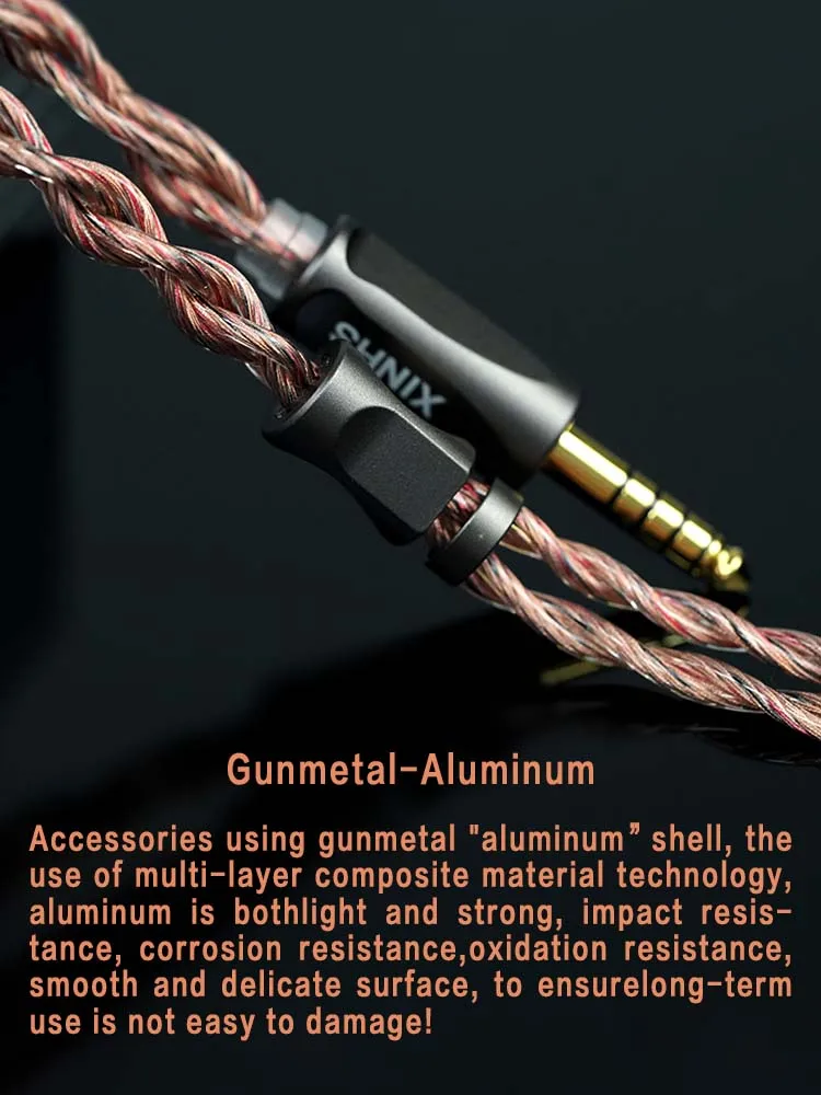 XINHS SI01 HiFi-Kopfhörer-Upgrade-Kabel 2,5 mm/3,5 mm/4,4 mm, geeignet für 7 Hz x Crinacle Zero 2/KZ EDX PRO/Kinerina PULA SeeAudio – Detail 2