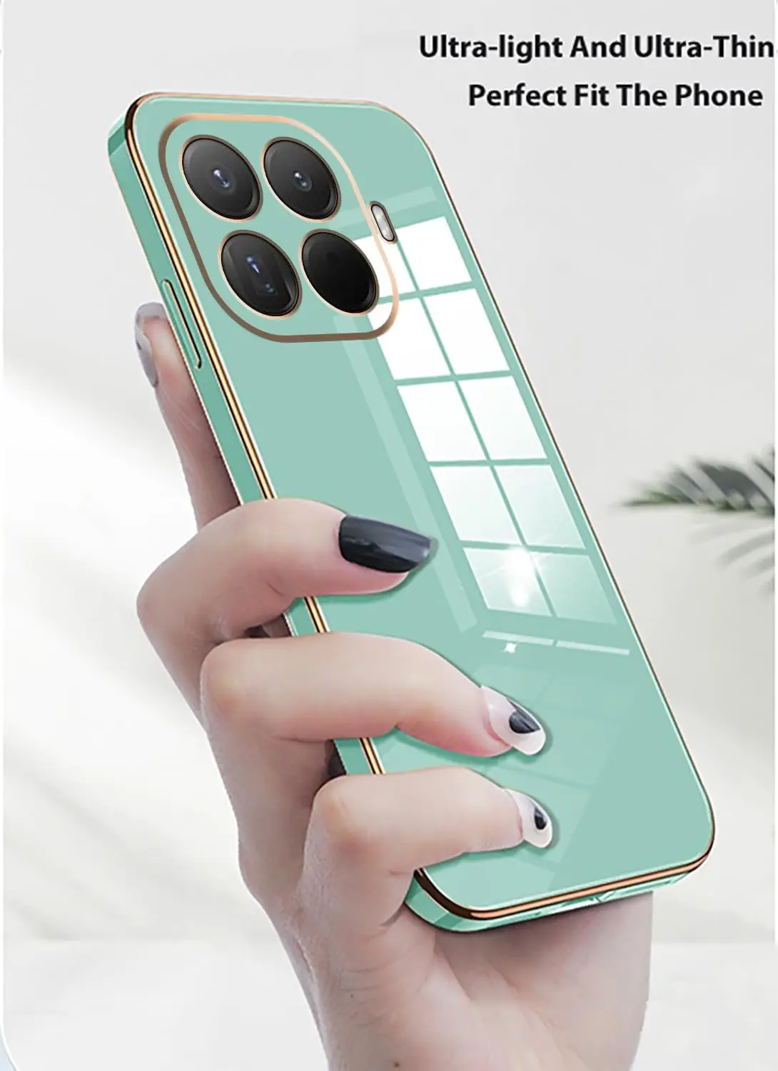 Para xiaomi 15t pro caso de luxo galvanizado silicone pele-amigável tpu capa para xiaomi 15t pro 5g à prova de choque pára-choques fudan