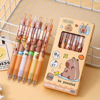 6pcs Capybara Gel Pens New Kawaii Capibara Kids Stationery Student School Writing Pen Office Accessories Children Gift Hot Sales