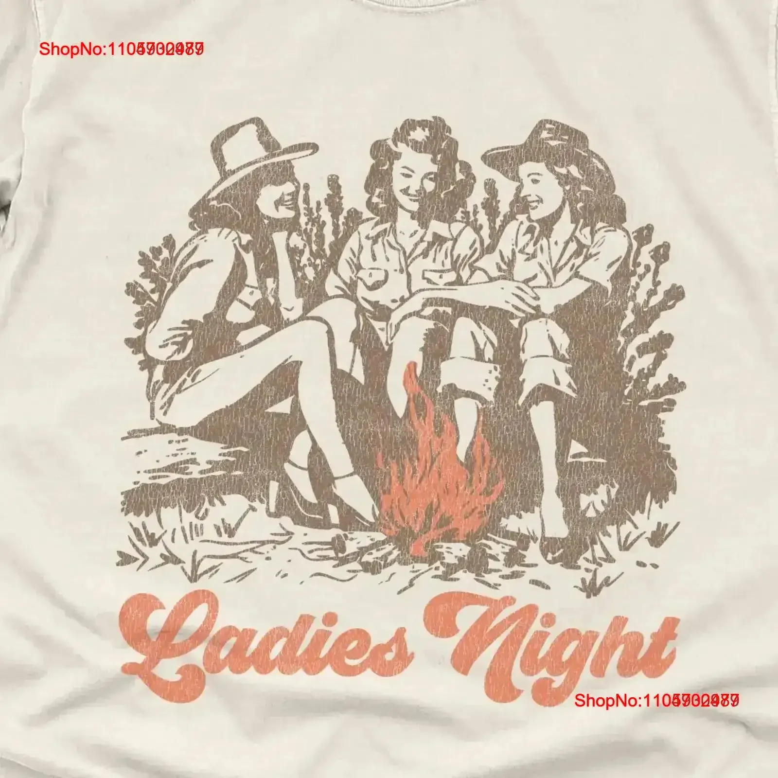 Vintage Ladies Night T Shirt Retro Girls Country Western Cute Camping Top Cowgirl Party Pullover Y2K Farmcore Fashion vintage