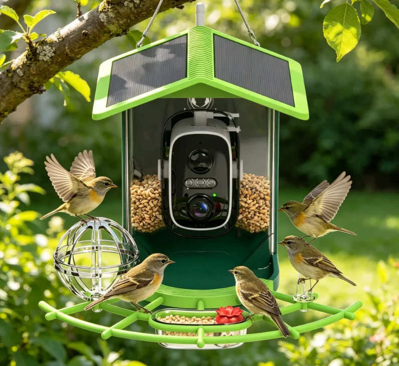 Smart Bird Feeder Camera - Уличная водонепроницаемая AI-камера для наблюдения за