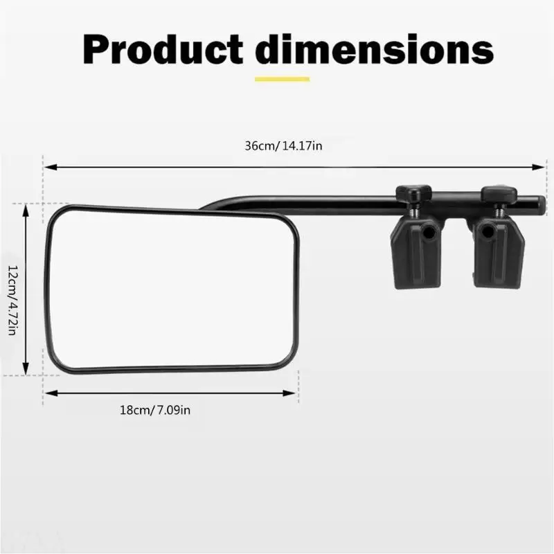 

G7NA 1 Pair Trailer Clip on Towing Mirror Extensions Caravans Rear View Mirror for Motorhomes Vehicle Exterior Wing Mirror