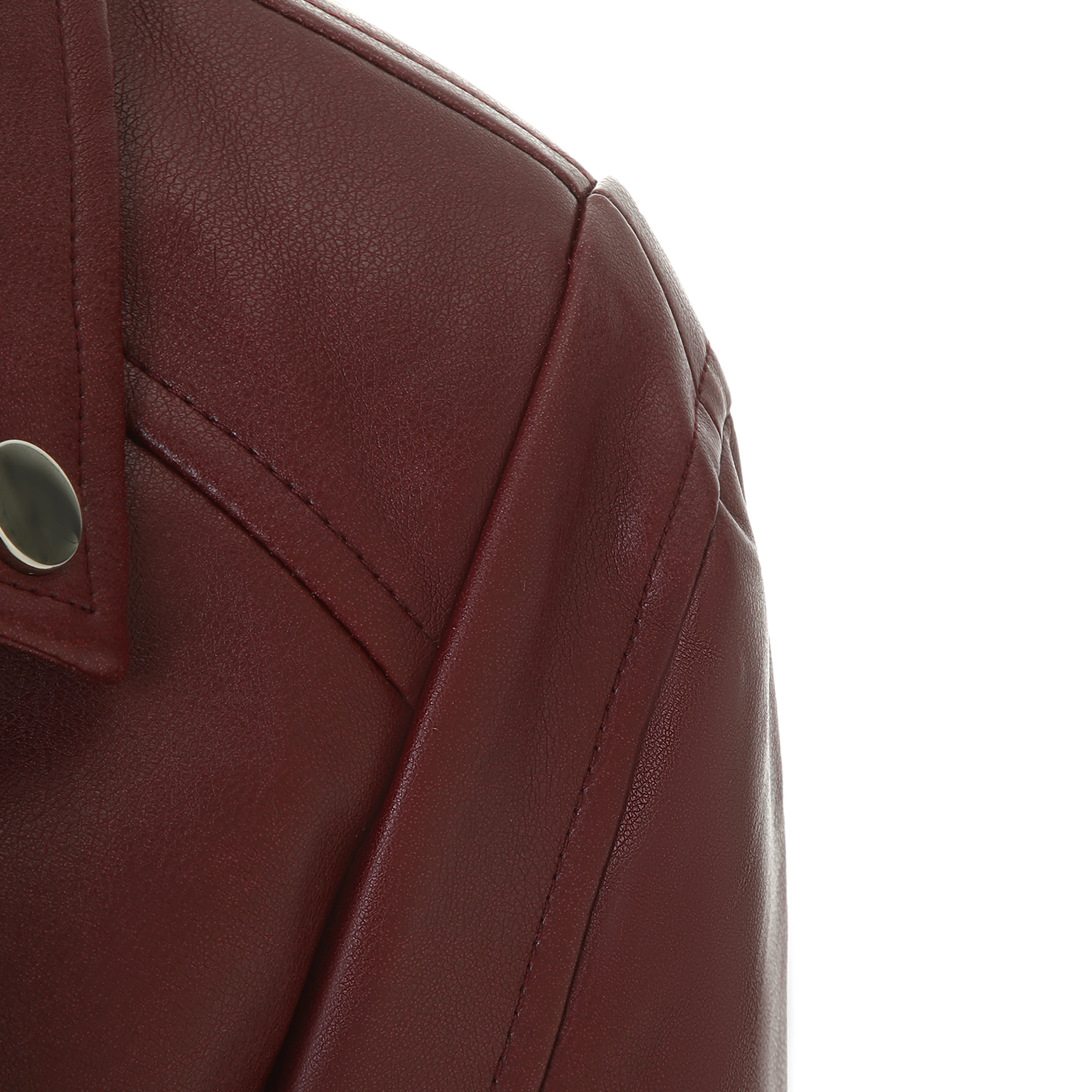 ​   Veste de moto en Pu dos cousu pour femme - Triple fermeture éclair sur le devant + clous argentés |     Coupe ajustée |     Pas de capuche |     Noir/Blanc |     3 saisons ⚡