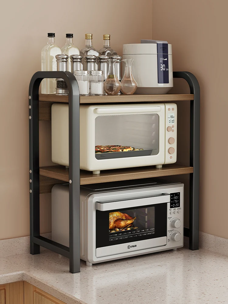 

Modern Simple Kitchen Microwave Ra Multi-Functional Stand Multi-Layer Home Use Oven Rice Cooker Storage elf Countertop