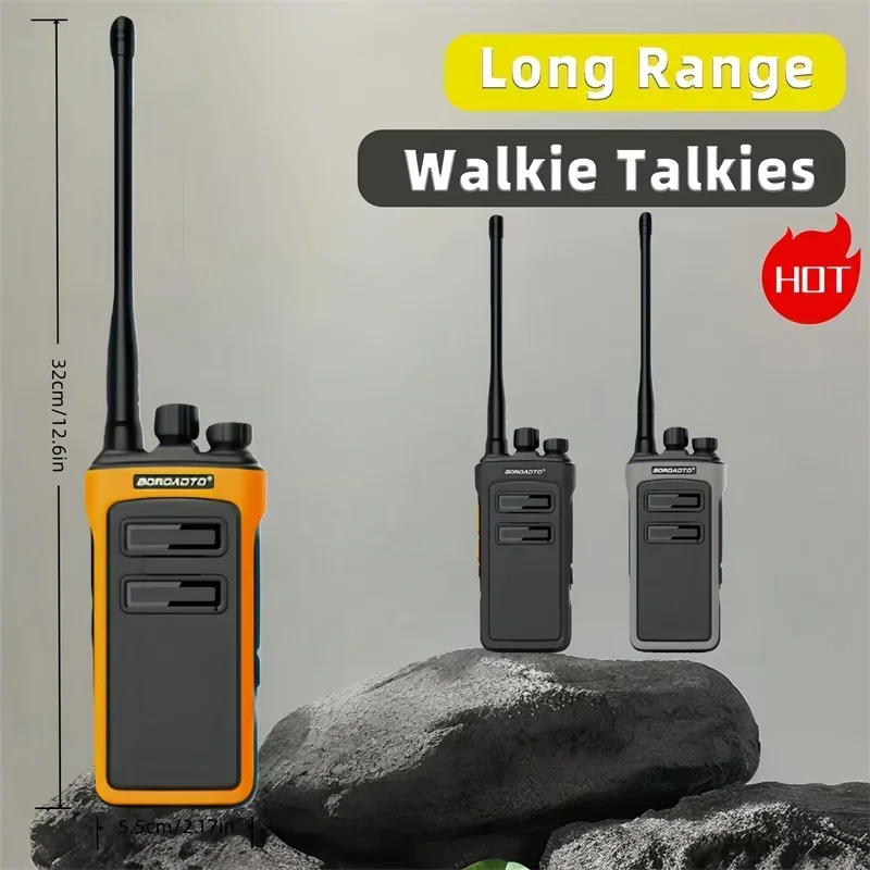 GMSK Digital Analog Two-Way Radio Long-Range Walkie Talkie UHF 400-470MHz VOX Handfree One-Click Copy Frequency