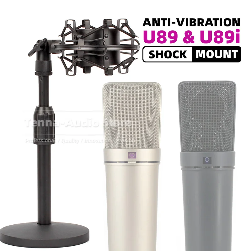 Desktop Spider Microphone Shock Mount Holder Rack Shockproof Clip For Neumann U89 U 89 i U89i 89i Anti Vibration Mic Stand