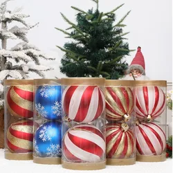 3/2/1Pcs Pumpkin Balls Christmas Tree Ornament DIY Crafts Painted New Year Christmas Gifts Boxes Pendant Plastic