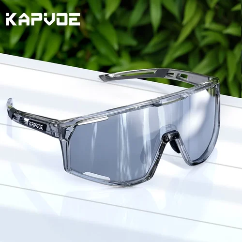 Imagen 2 del producto KAPVOE gafas de ciclismo polarizadas de Color para hombre, gafas de MTB para mujer, gafas de bicicleta de carretera UV400, gafas de sol para bicicleta, gafas para deportes al aire libre