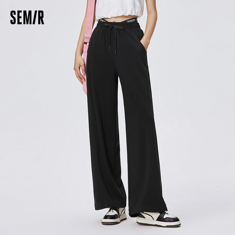 

Semir Casual Pants Women Alphabet Wide-Leg Pants Trendy Cool 2023 New Personality Sweatpants Sexy Pants Summer Women Rest