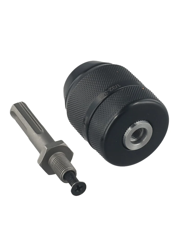 2pcs 3/8-24UNF Drill Chuck Adapter Keyless Metal Drill Chuck With Quick Change Adapter For Percussion Power Tool Accessory