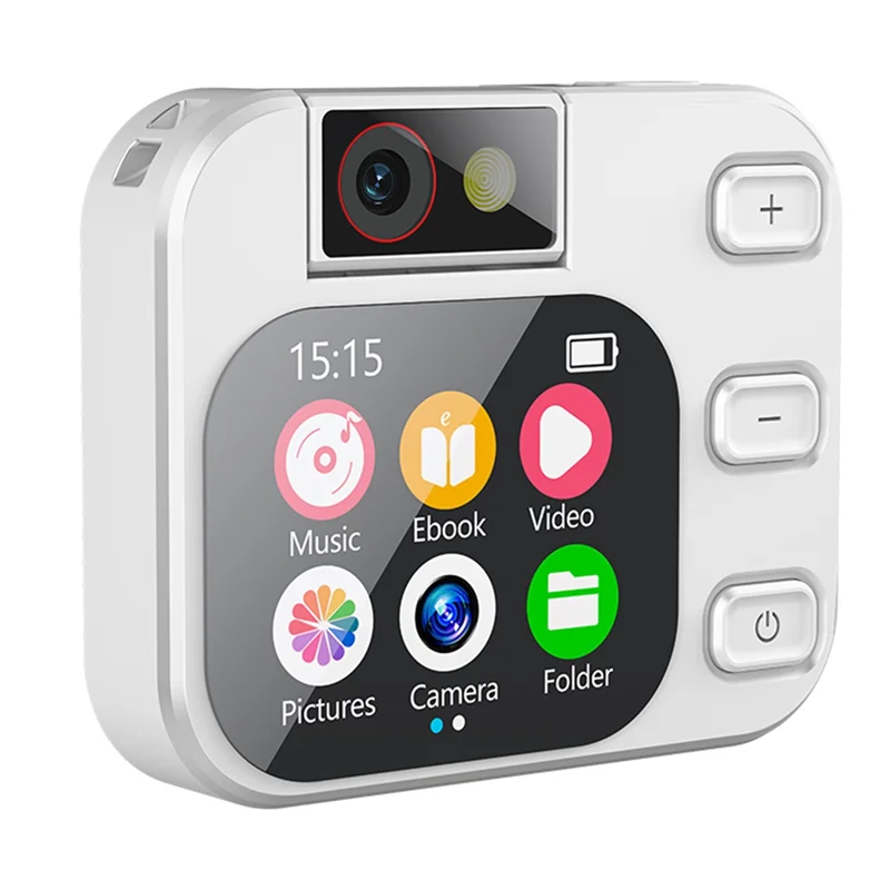 FFYY-Mini Digital Camera MP3 Player 2.01 Inch Touch Screen Type-C Take Pictures Video Recording E-Book Reading