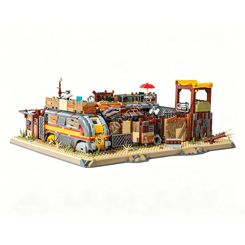 3709 PCS Post-Apocalyptic Settlement Building Blocks Desert Camp Diorama Assembly Model Toy Gift For Adults Home Decoration