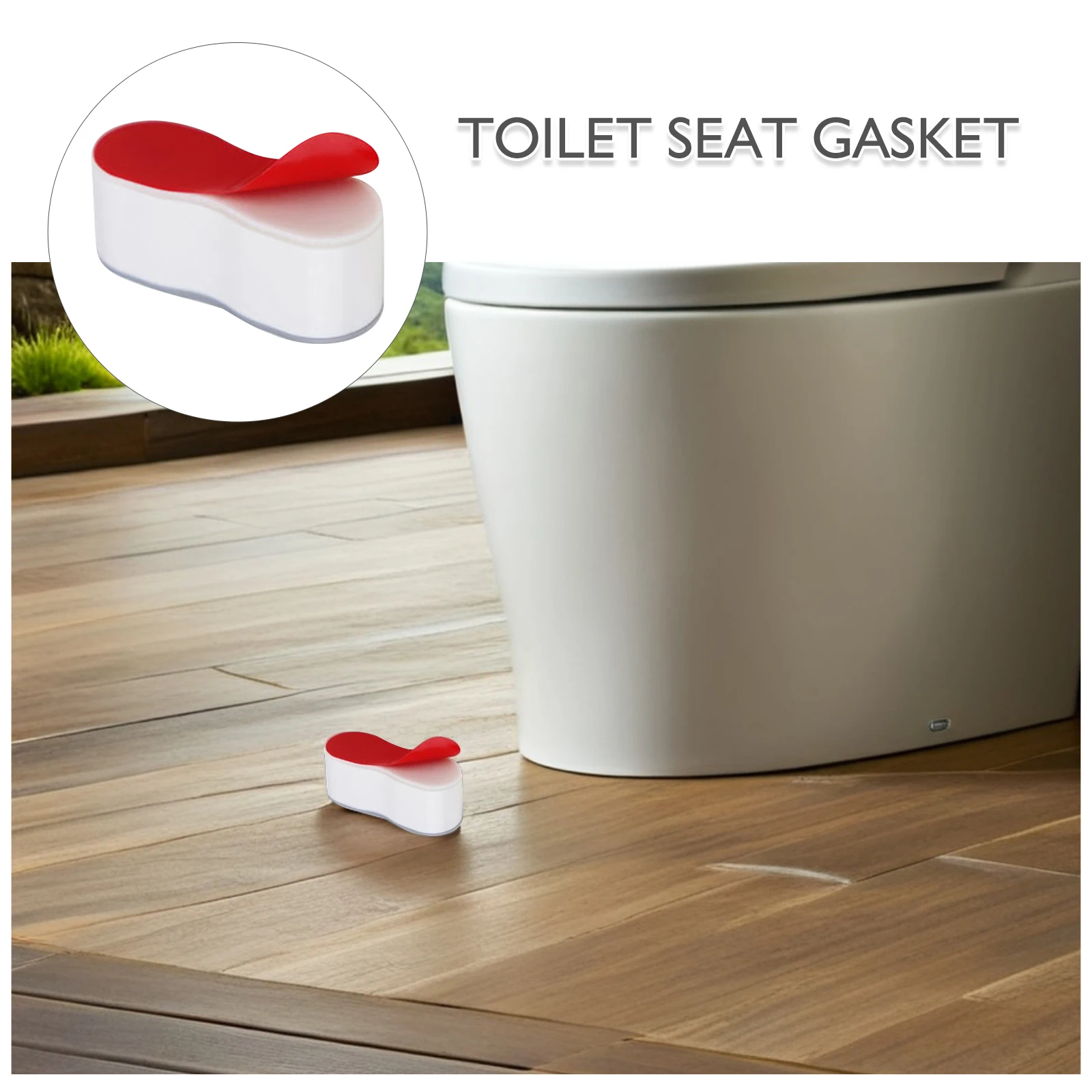 

4Pcs Toilet Seat Cushioning Pads Self-Adhesive Gasket Bumpers Household Antislip Toilet Seat Seal Gap Reducing Pads Grey