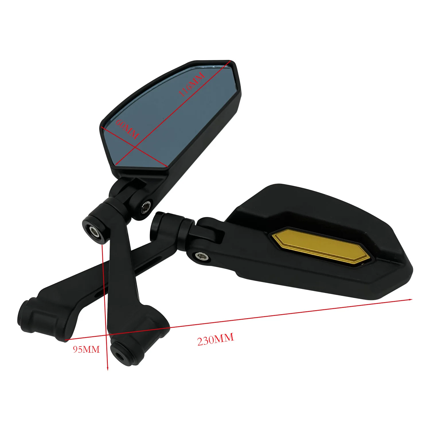 8MM/10MM Motorcycle Foldable Folding Rear View Side Mirror For Honda Yamaha Suzuki Cafe Racer Custom