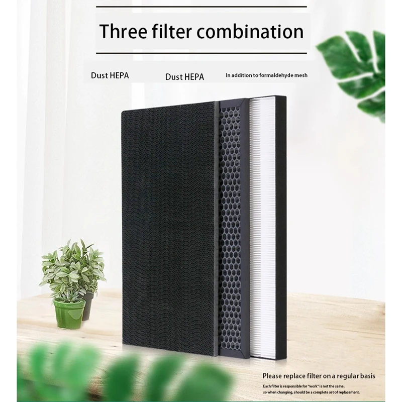 HEPA Filter And Activated Carbon Filter Set Replacement For Sharp KC-CG60-S KC-CG60-T KC-CG605-T Air Purifier Parts