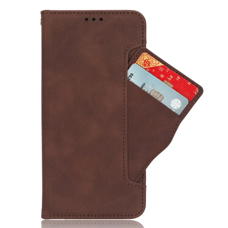 

Multi-function Case For ZTE Blade A35 Core A34 A33s A32 A31 A7S A7 2020 A3 Retro Leather 5 Cards Slot Book Wallet Flip Cover