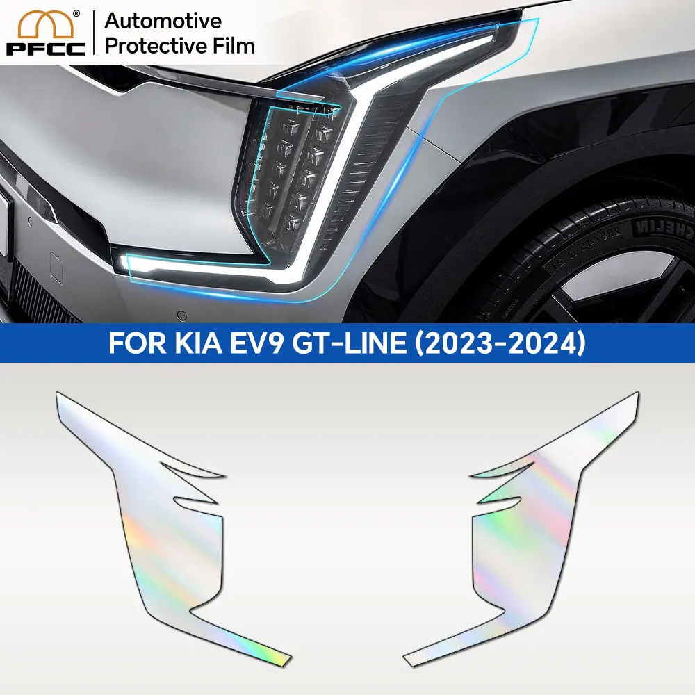 

For KIA EV9 GT-Line 2023-2024 TPU Paint Protection Film Car Headlight Rearview B C Pillars Anti-scratch PPF Transparent Sticker