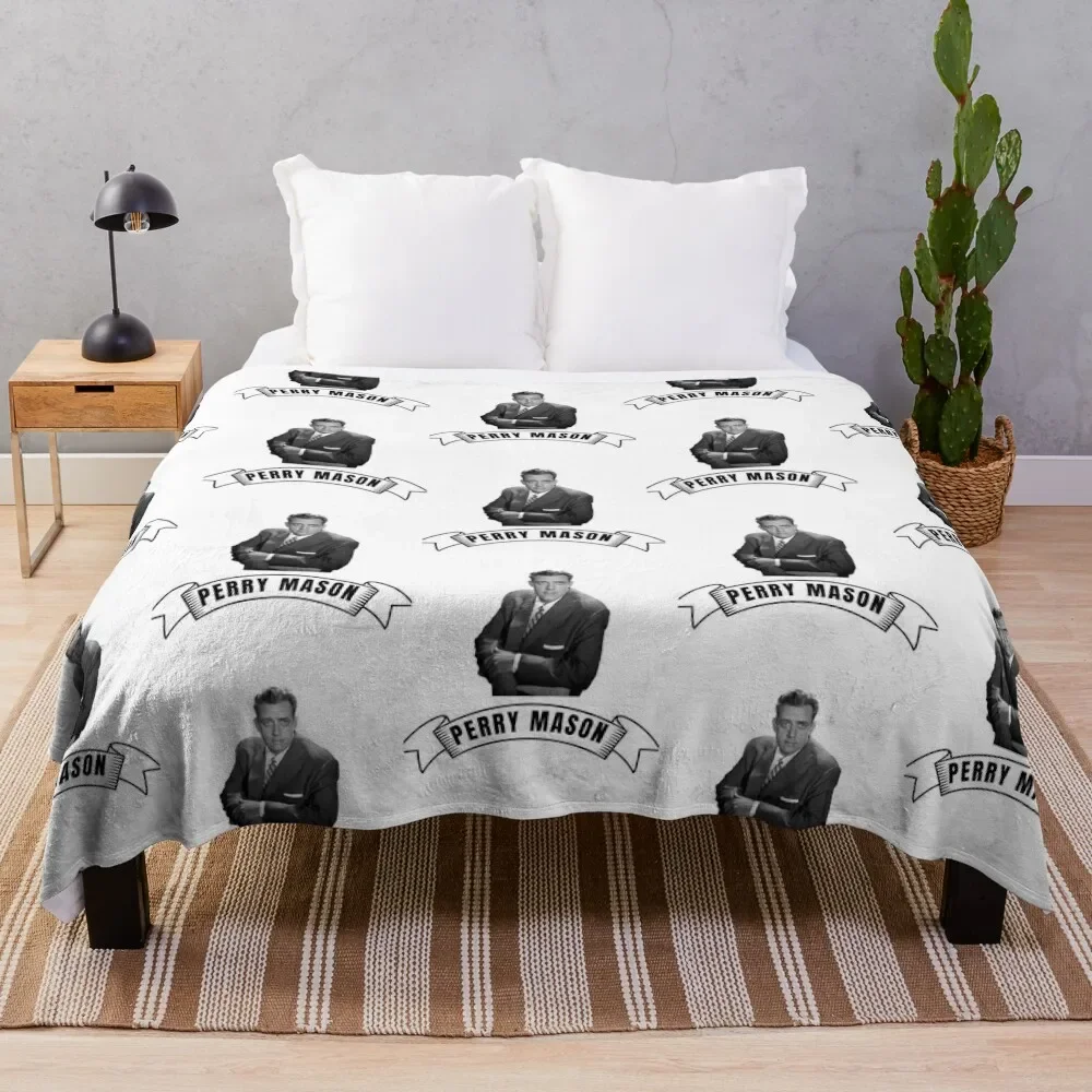 

Perry Mason (1) Throw Blanket Quilt Hair Personalized Gift Plush Blankets Loose for winter Blankets