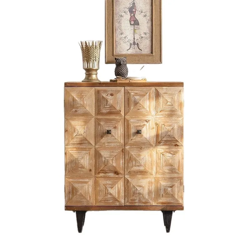 French retro chest, fully installed into the home, dining side cabinet, entrance storage, living room against the wall