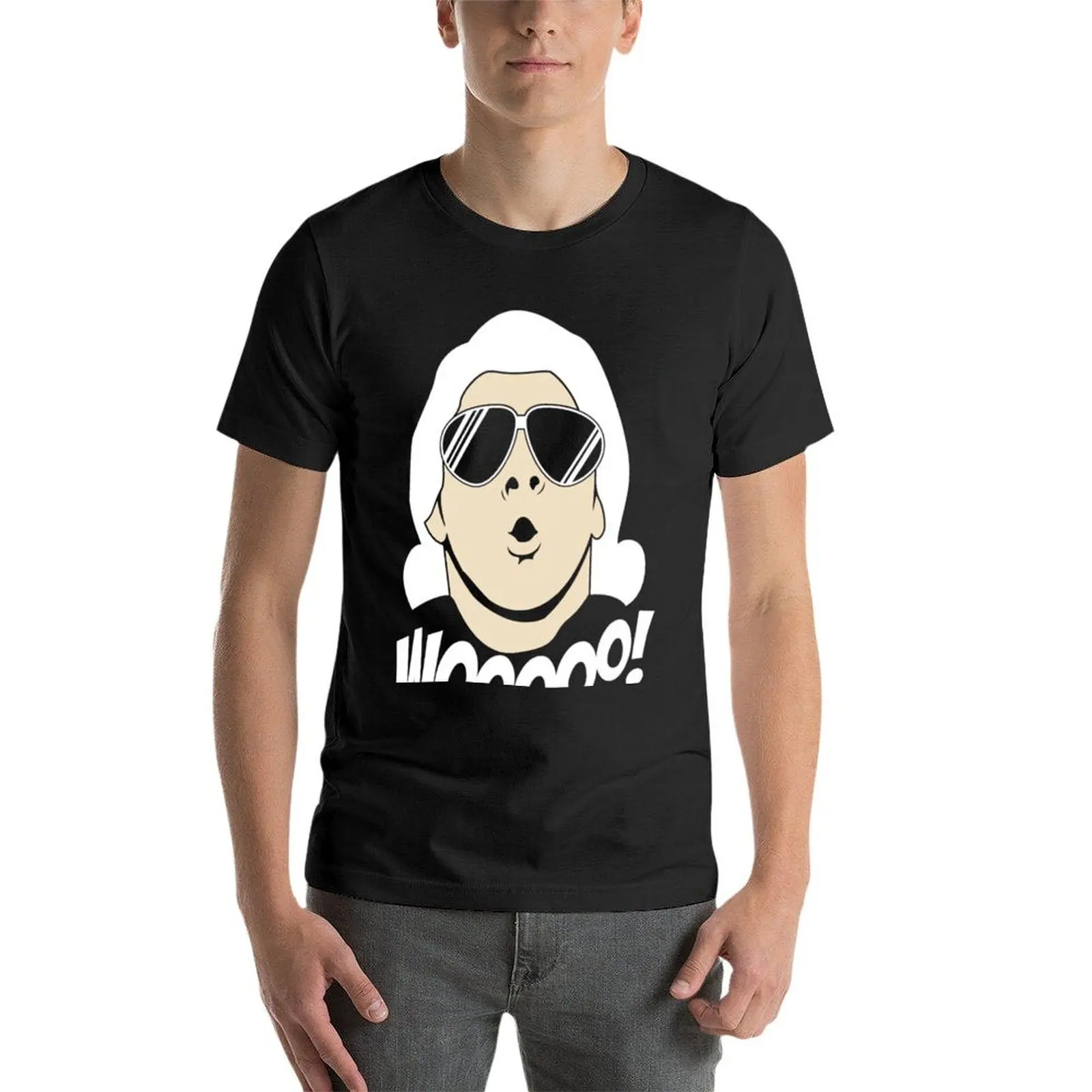 Woooo! T-Shirt Classique pour Homme, Vêtement Essentiel, HipHélicoptère, pour Fans de dehors