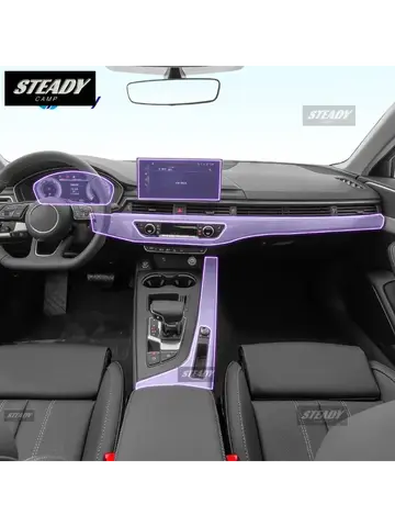 Audi A4 B9 FY 2020-2023 자동차 인테리어 센터 콘솔 투명 TPU 페인트 보호 필름 안티 스크래치 스티커 LCD 화면