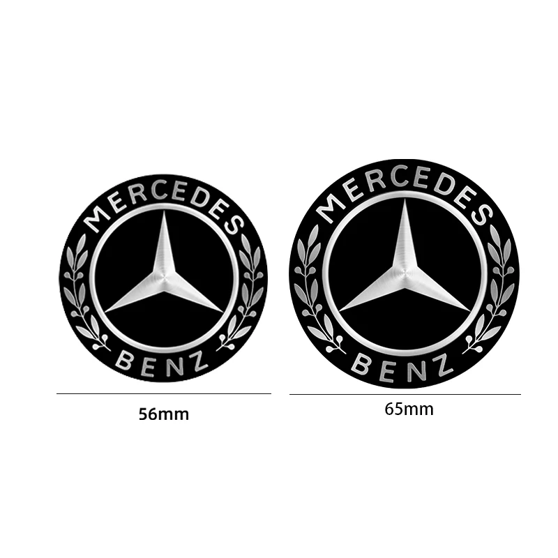 4 sztuki 56mm 65mm osłona na koło samochodu naklejka z logo dla MERCEDES BENZ W204 W205 W209 W209 W211 W212 W176 W166 W163 W221