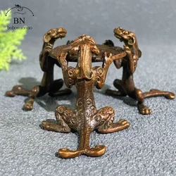 Metal THREE PI Xiu Animal Figurines Desktop Ornament Copper Candle Holder Decoration Party Living Room Home Decor Incense burner
