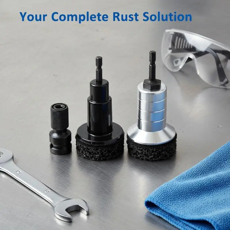 Wheel Hub Rust Removal Brush Set Brake Hub Surface Stud Cleaning Polishing Kit Brake Disc Rust Removal Tool For Hub Rotor Wheel