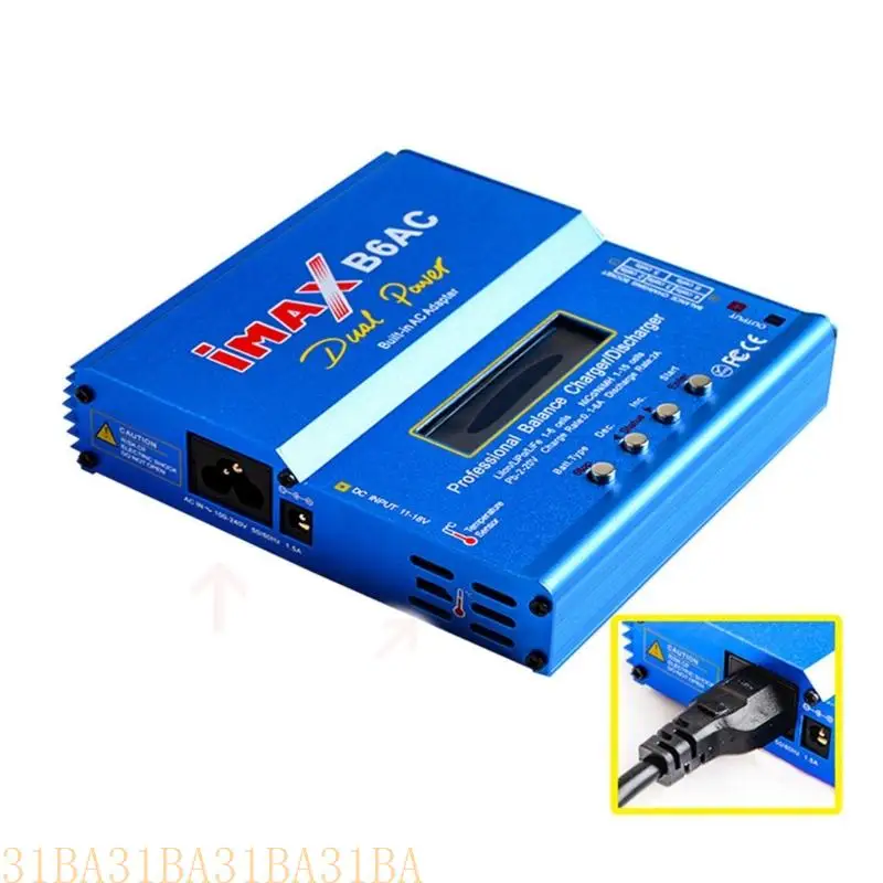 IMAX B6AC 80W Balancer Charger for NiMH/NiCD/Li-PO/Li-Fe Battery Packs Charger with Built-in AC Adapter Metal Shells