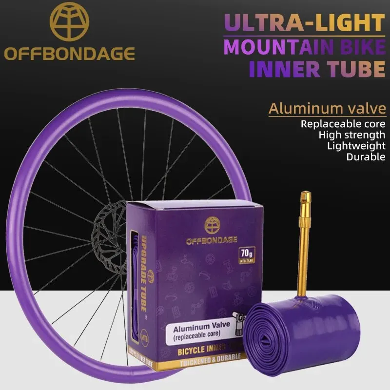 OFFBONDAGE Ultraleichter Fahrradschlauch MTB 26 27,5 29 Zoll Fahrradfelge 29 TPU-Material Reifen Französisches Ventil Fahrradzubehör