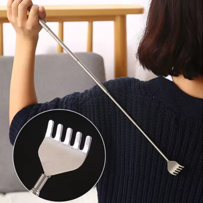 Retractable Stainless Steel Back Scratcher Pen‑Style Portable Handheld Back Itching Scratcher Tool For Body Scratching Relief