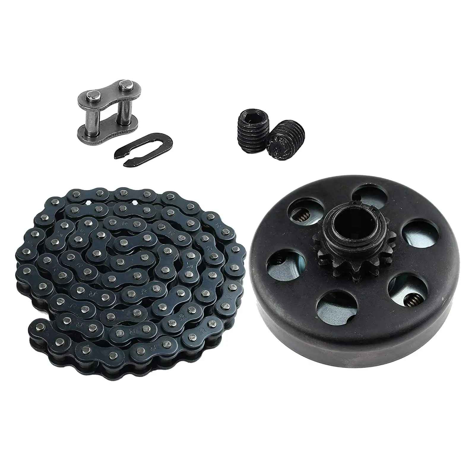 Centrifugal Clutch & CHAIN ​​ # 35 for Go Kart Trolley Bike