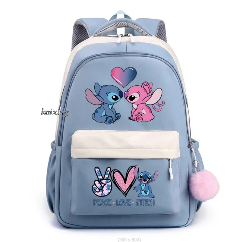 

MINISO Backpack Lilo And Stitch 3D Printing Backpacks Girls Boys School Bag 's School Bag, Fashion Trendy Versatile Bag