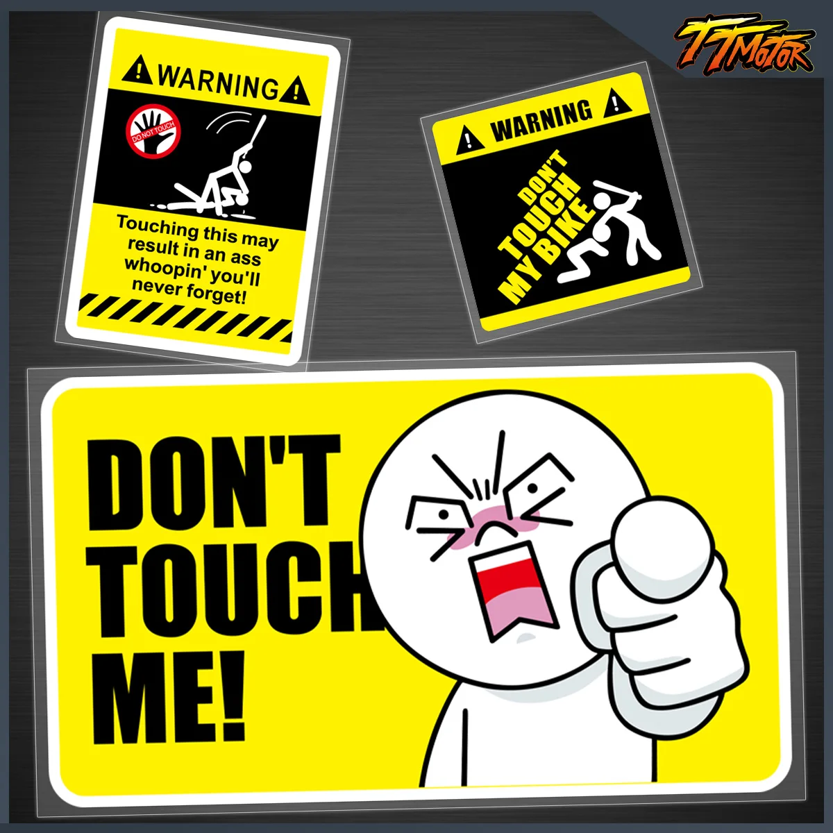 

Don't Touch Reflective Vinyl Warning Stickers Car Motorcycle Accessories Body Decals For VOGE Kawasaki YAMAHA Honda BMW Mercedes