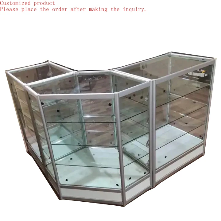 

Custom.2023 Mobile Phone Shop Decoration Glass Showcase Mobile Shop Counter Design Cell Phone Display Glass Cabinet