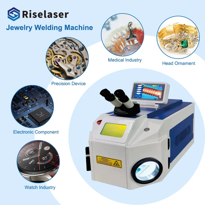 Portable Desktop Gold Silver 200w Jewelry Laser Welding Machine 22K 24K Gold Silver Titanium Platinum Gold Spot Laser Solder