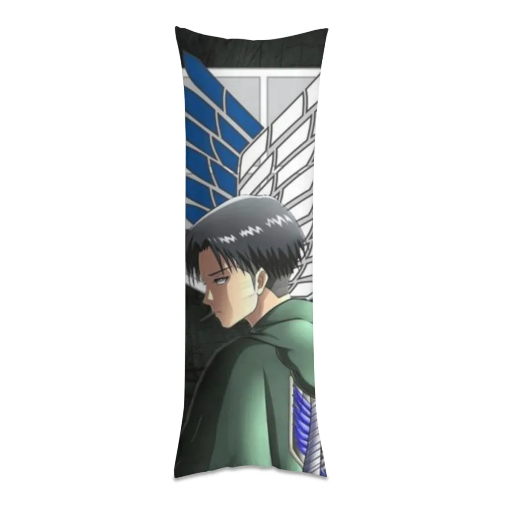 Attack on titan levi Long Pillow Case Home Bedroom Living Room Sofa Cushion Cover Peach Skin Pillowcase