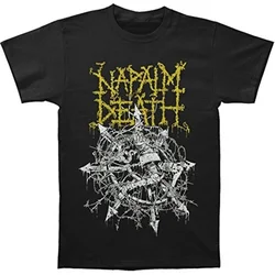 Camiseta com decote em O masculina e feminina, camiseta preta, Death Chaos, moda, camiseta novidade, napalm, hip hop