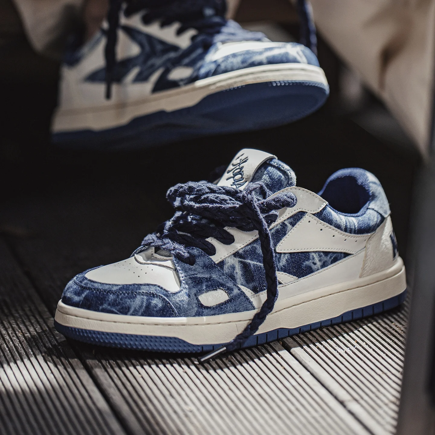 Мужские кеды Maden Denim Canvas для уличной моды и скейтбординга, ретро-дизайн, низкие, из денима, с амортизирующей плоской подошвой, дышащие, летние, повседневные.